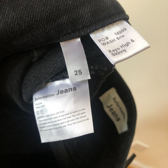 REFORMATION Kayo Ultra High Rise Skinny Jeans in Wash Erie | Size 25 - Picture 6 of 6